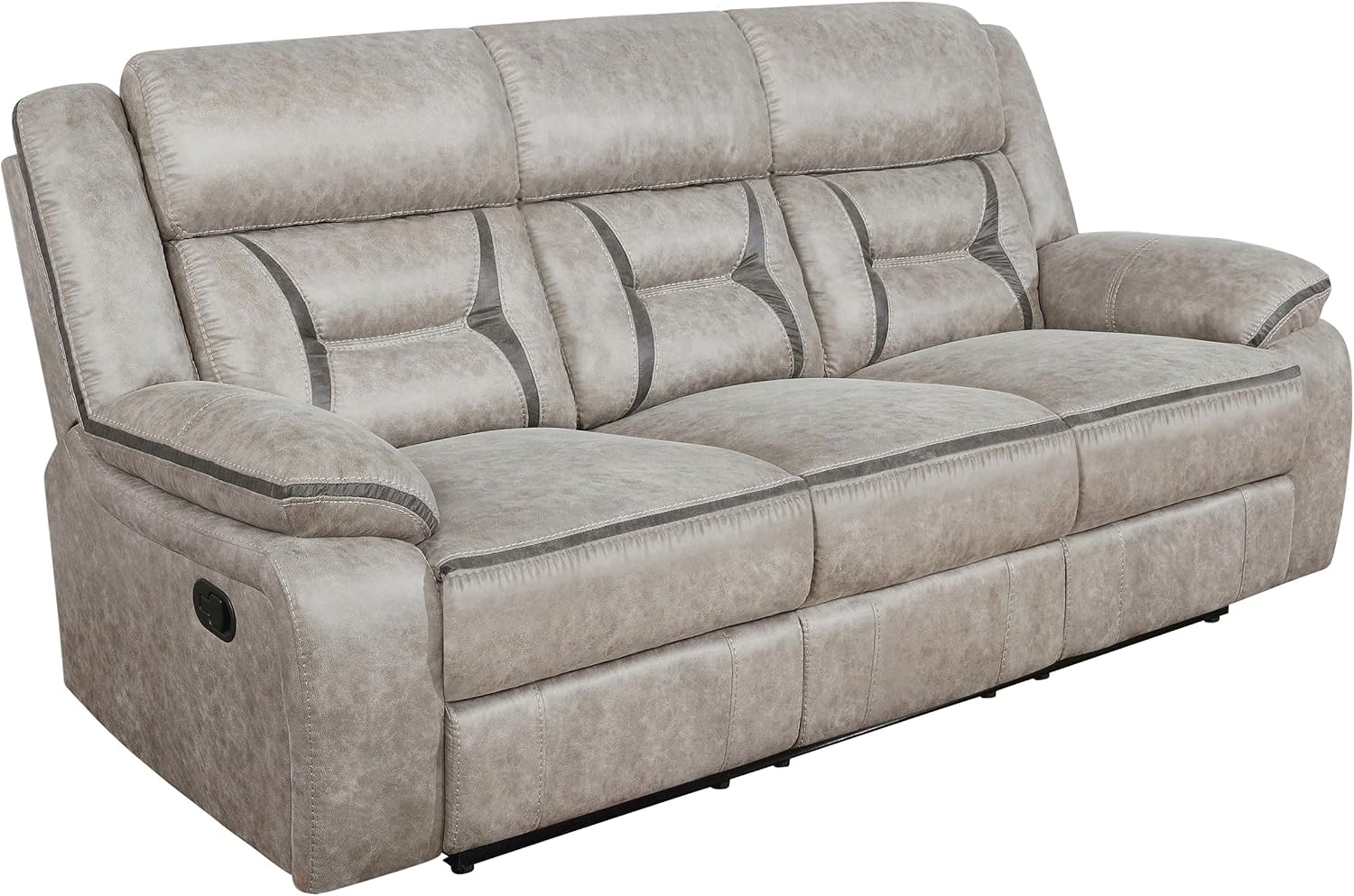 Coaster Home Furnishings Greer 3-Piece Upholstered Reclining Sofa Set Taupe 651351-S3