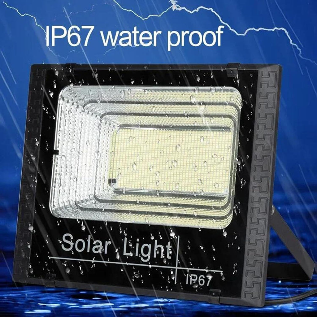 Solar Projection Light 300W LED Spotlight Outdoor Waterproof Reflector With Remote Control for Garage, Terrace, Courtyard, Garden