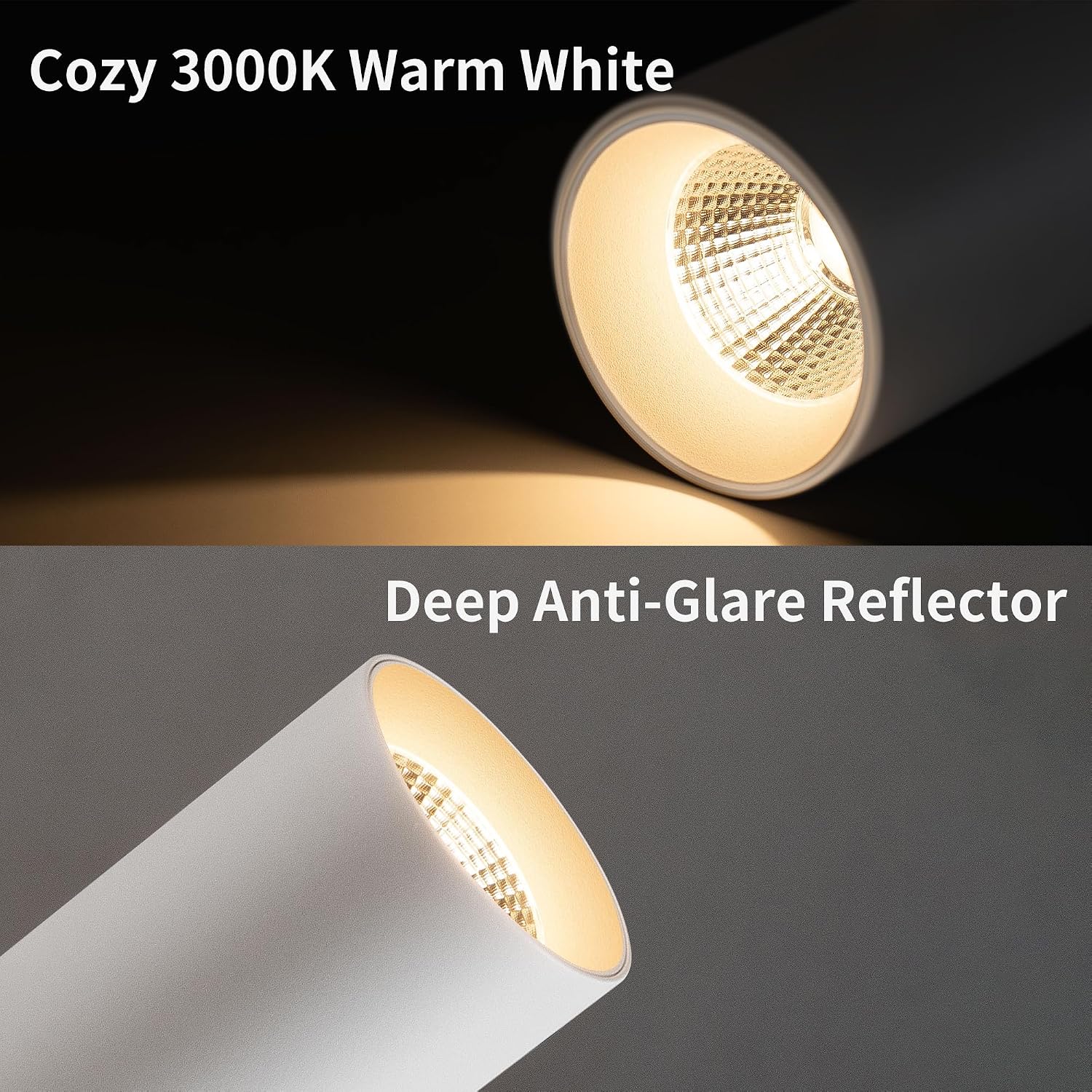 4 Packs 12W LED Dimmable Ceiling Spotlight Indoor – 24° Focused Beam, Monopoint Accent Lighting for Artwork, Wall Wash, Corridor – Adjustable Surface Mounted Spot Light