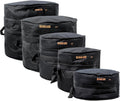Gearlux 5-Piece Drum Bag Set with 10mm Padding for 10' Tom, 12' Tom, 14' Tom, 14' Snare, and 22' Bass Drum