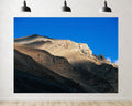 Trykid 20x10ft Rugged Mountain Backdrop Layered Rock Clear Blue Sky Sunlit Slopes Barren Terrain Photography Background Wedding Event Party Decoration Photo Booth Prop Fabric