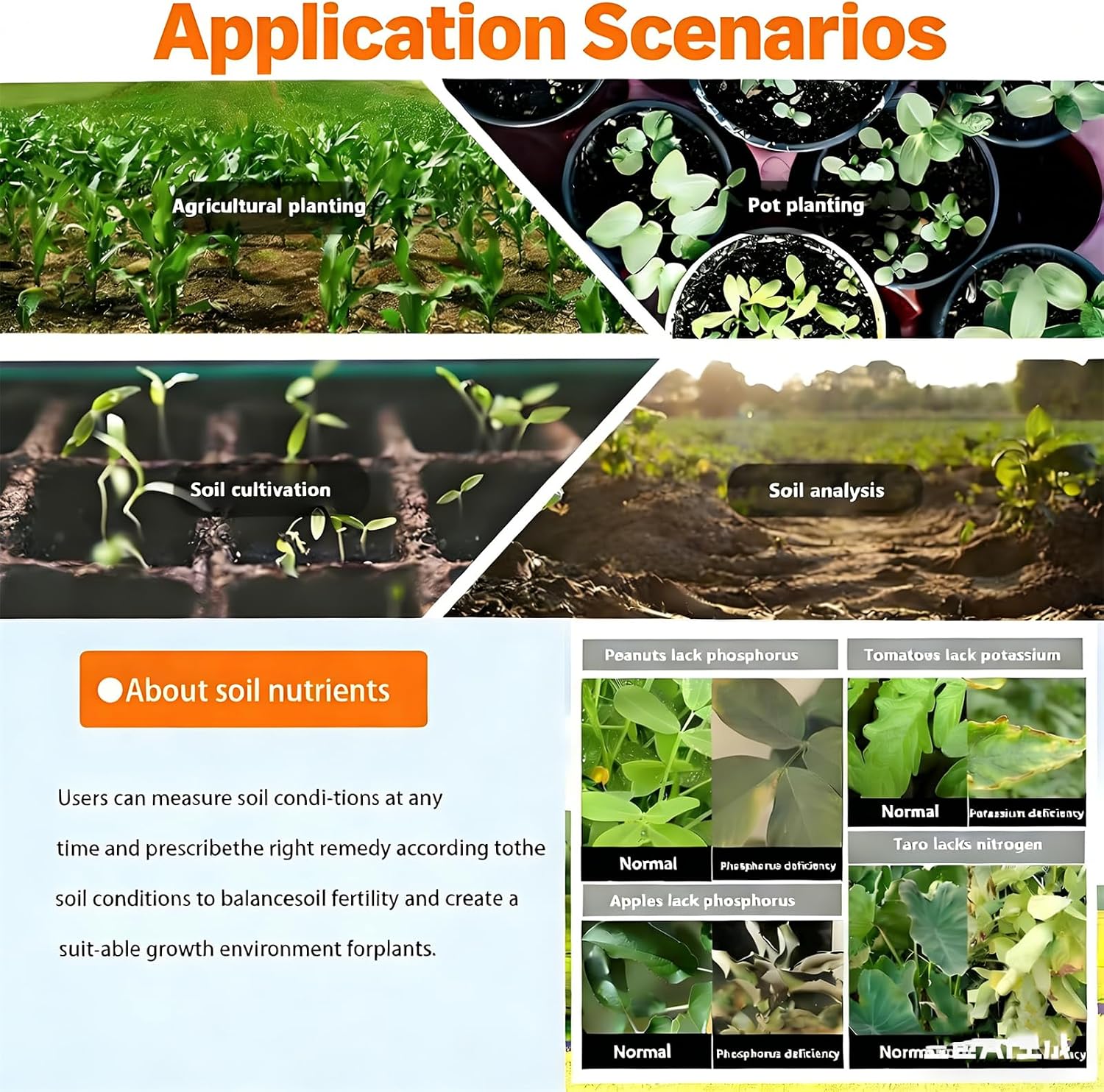 7-in-1 Soil Test Kit - High Accuracy pH, Moisture, NPK Nutrient Meter for Phosphorus, Potassium, Conductivity - Essential Gardening Tool for Healthy Plants