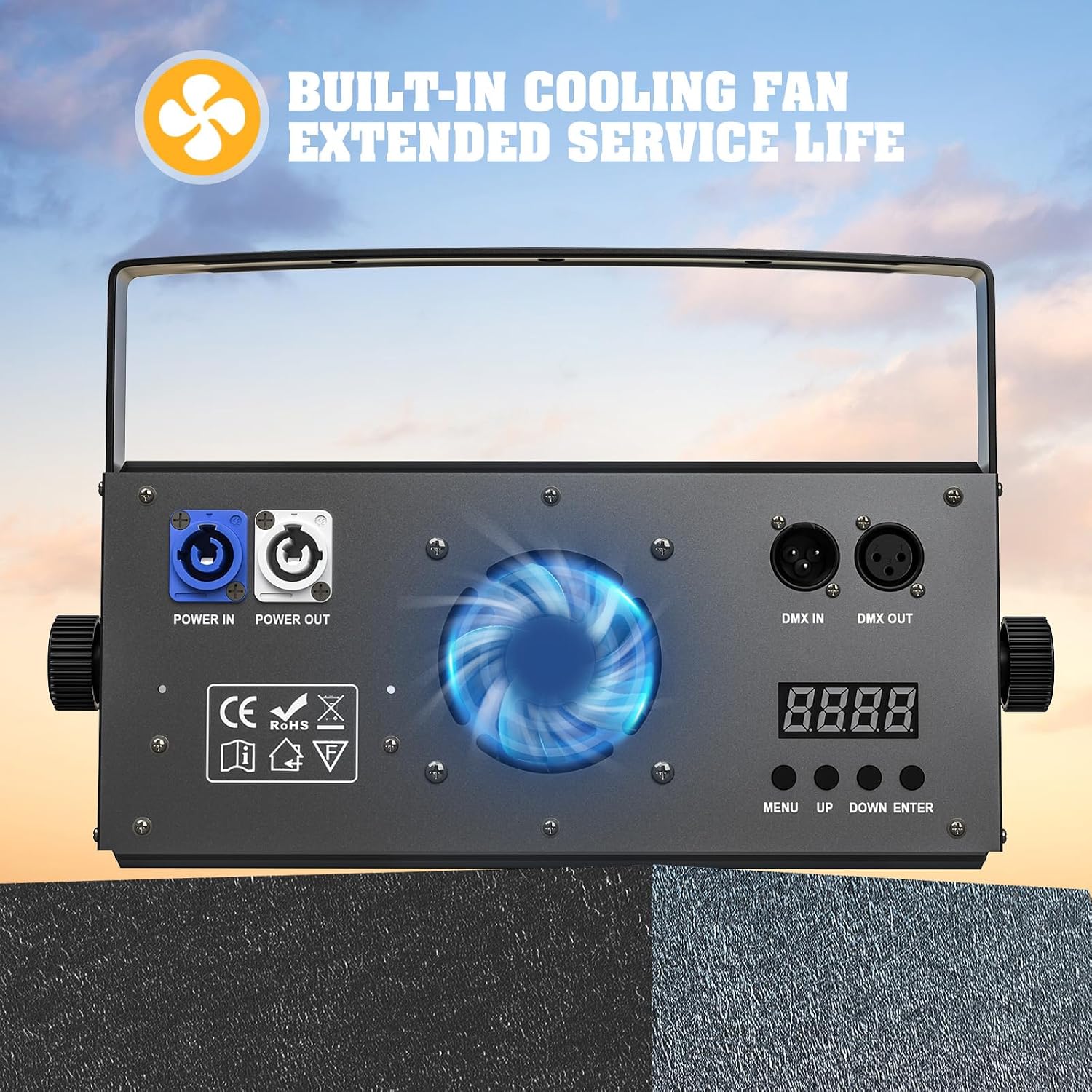 200W Blinder Stage Lights, 2-in-1 Warm & Cool White COB Spotlights, LED Par Lights with Auto/Sound/DMX/Master-Slave Audience Light for Events Wedding Theater Church Concert Party 4 Packs
