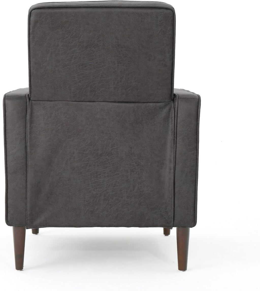 Christopher Knight Home Mervynn Mid-Century Modern Microfiber Recliner, Slate / Dark Espresso