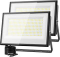 Olafus 2 Pack 300W LED Flood Light Outdoor, Super Bright Outside Floodlights with Plug, IP66 Waterproof 6500K Daylight White Exterior Security Light for Yard Stadium Lawn Barn