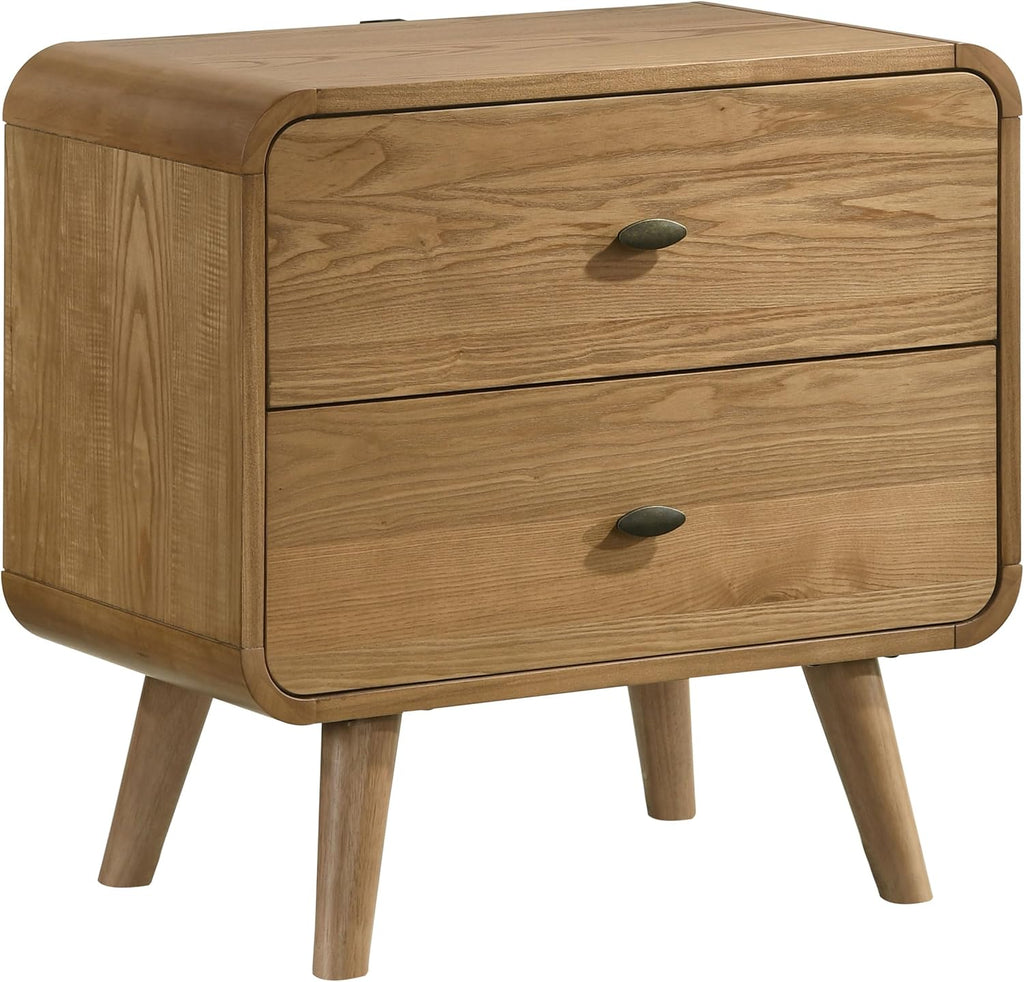 Coaster Home Furnishings Robyn 2-Drawer Nightstand Bedside Table Light Ash