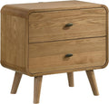 Coaster Home Furnishings Robyn 2-Drawer Nightstand Bedside Table Light Ash