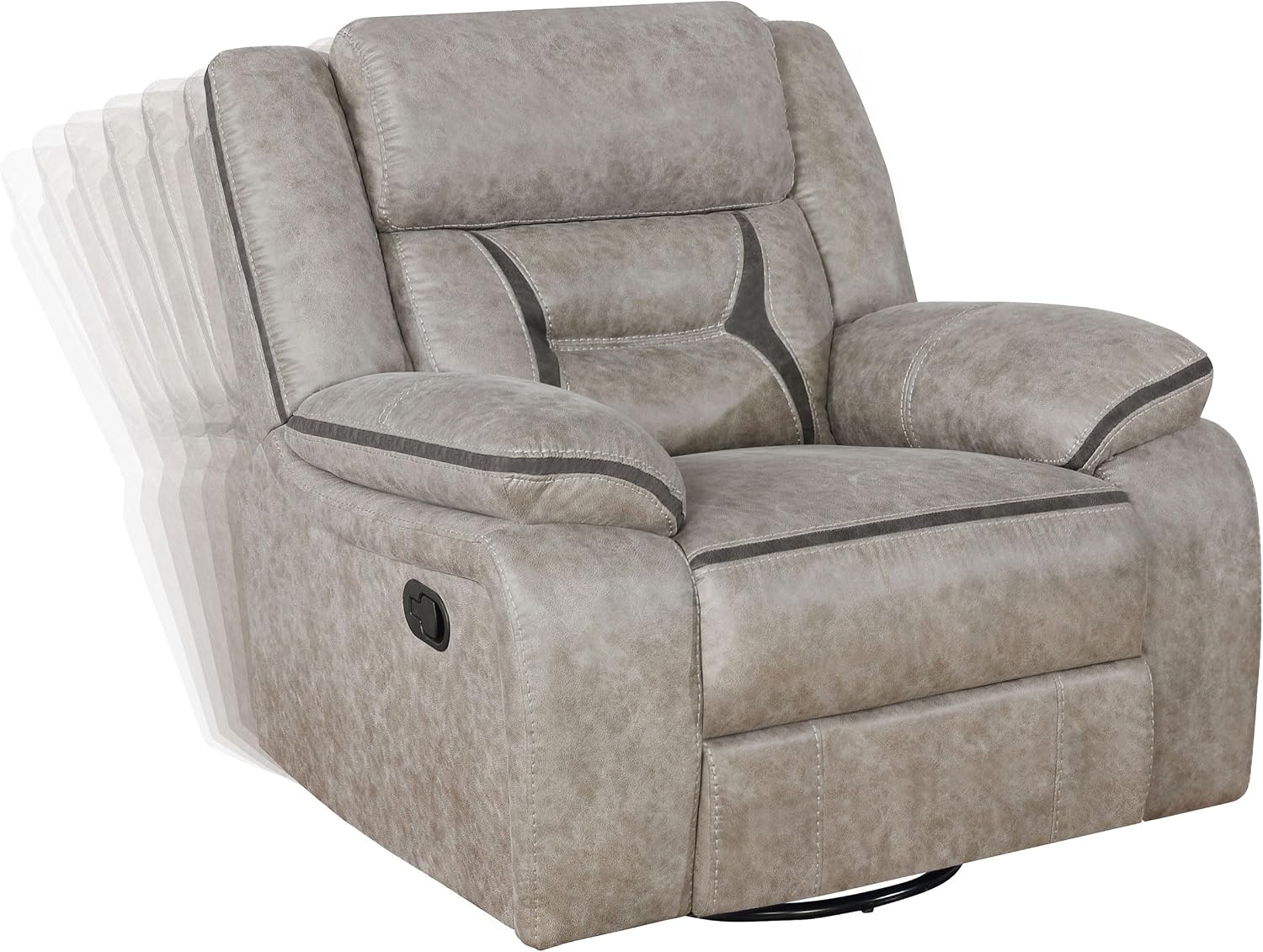 Coaster Home Furnishings Greer 3-Piece Upholstered Reclining Sofa Set Taupe 651351-S3