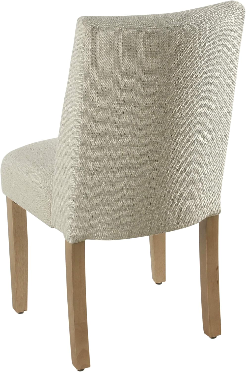 HomePop Modern Curved Back Dining Chair - Cream Textured Linen (Single Pack)