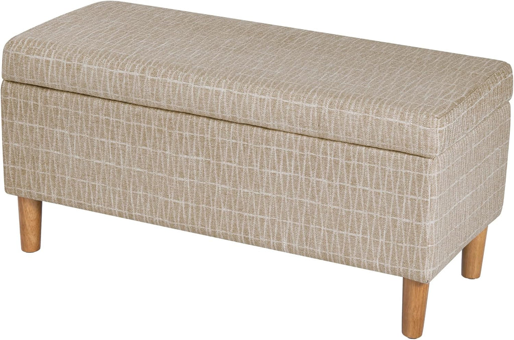 HomePop Malmo 36' Storage Bench - Tan Geometric Pattern