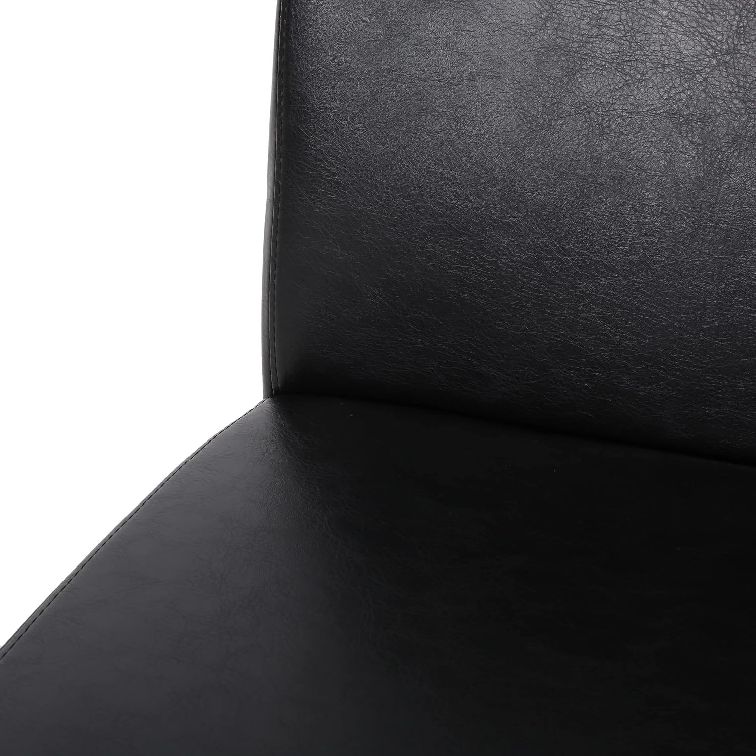 Christopher Knight Home Pollards Upholstered Dining Chairs - Faux Leather - Midnight Black/Espresso (Set of 2)