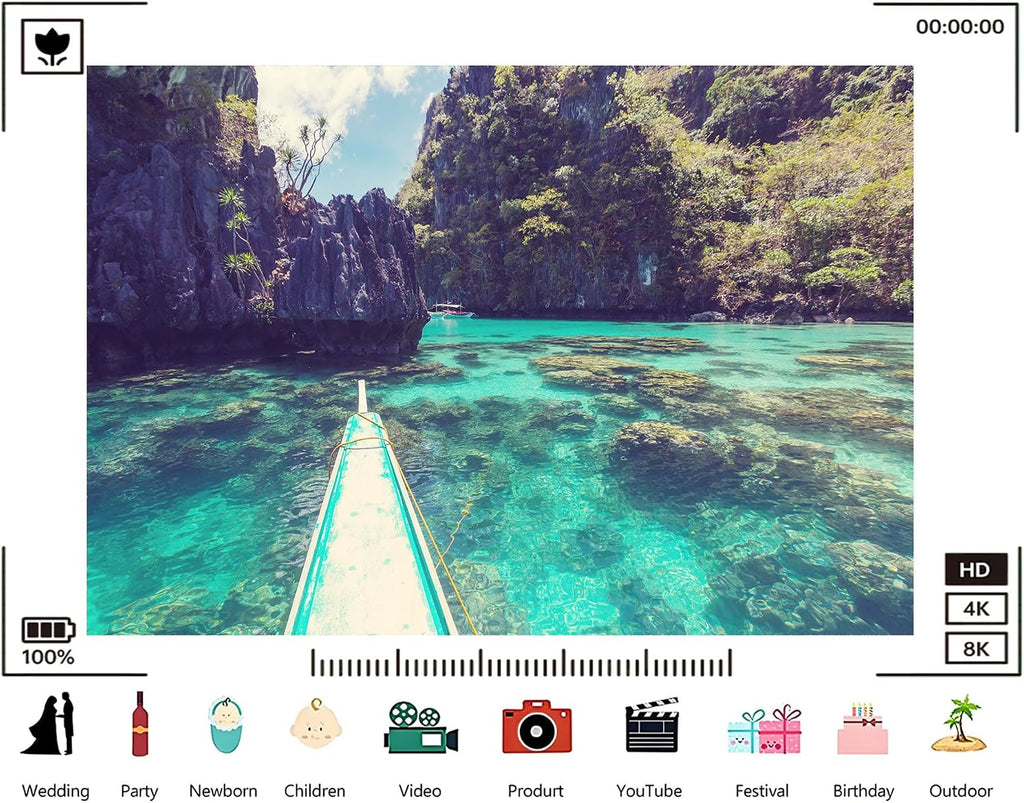 Trykid 20x10ft Turquoise Sea Cliff Boat Backdrop Tropical Karst Mountain Clear Water Island Nature Scenery Photography Background Summer Adventure Party Decoration Photo Booth Prop Fabric