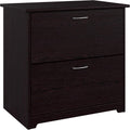 Bush Furniture Lateral File Cabinet - Cabot Collection 2 Drawer File Cabinet with Chrome Hardware | Elegant Filing Cabinet for Home Office, Letters, Legal and A4 Files | Espresso Oak