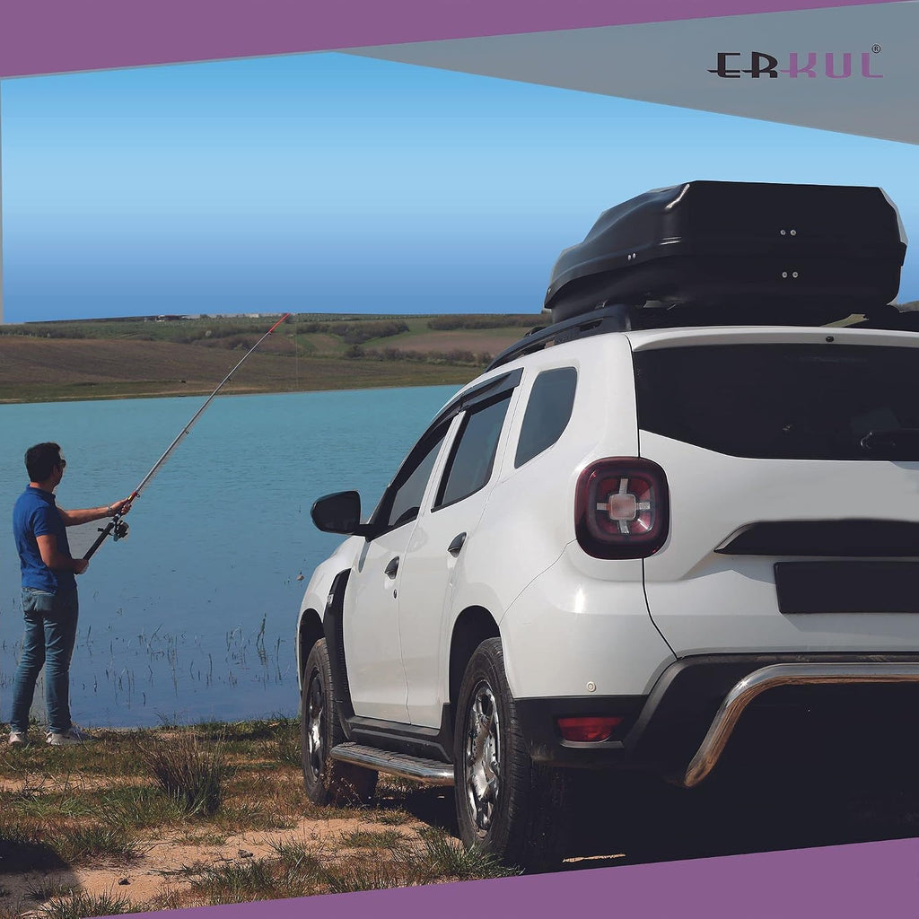 ERKUL Roof Rack Cross Bars for Hyundai Santa Fe 2013-2018 | Aluminum Crossbars with Anti Theft Lock for Rooftop | Compatible with Flush Rails - Black
