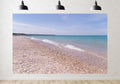 Trykid 20x10ft Pebble Beach Shoreline Backdrop Turquoise Waves Calm Sea Clear Horizon Photography Background Summer Event Coastal Decor Party Decoration Photo Booth Prop Fabric