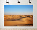 Trykid 20x10ft Golden Dune Desert Plain Backdrop Yellow Sand Wave Clear Sky Arid Land Natural Landscape Photography Background Wilderness Theme Party Decoration Photo Booth Prop Fabric