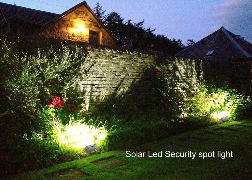 SUNLONG Solar Flood Lights Outdoor 120Leds Solar Sign Light Waterproof Solar Powered Spot Light for Yard Patio Garage Entrance(White)