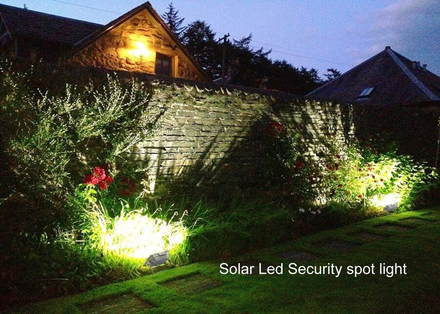 SUNLONG Solar Flood Lights Outdoor 120Leds Solar Sign Light Waterproof Solar Powered Spot Light for Yard Patio Garage Entrance(White)