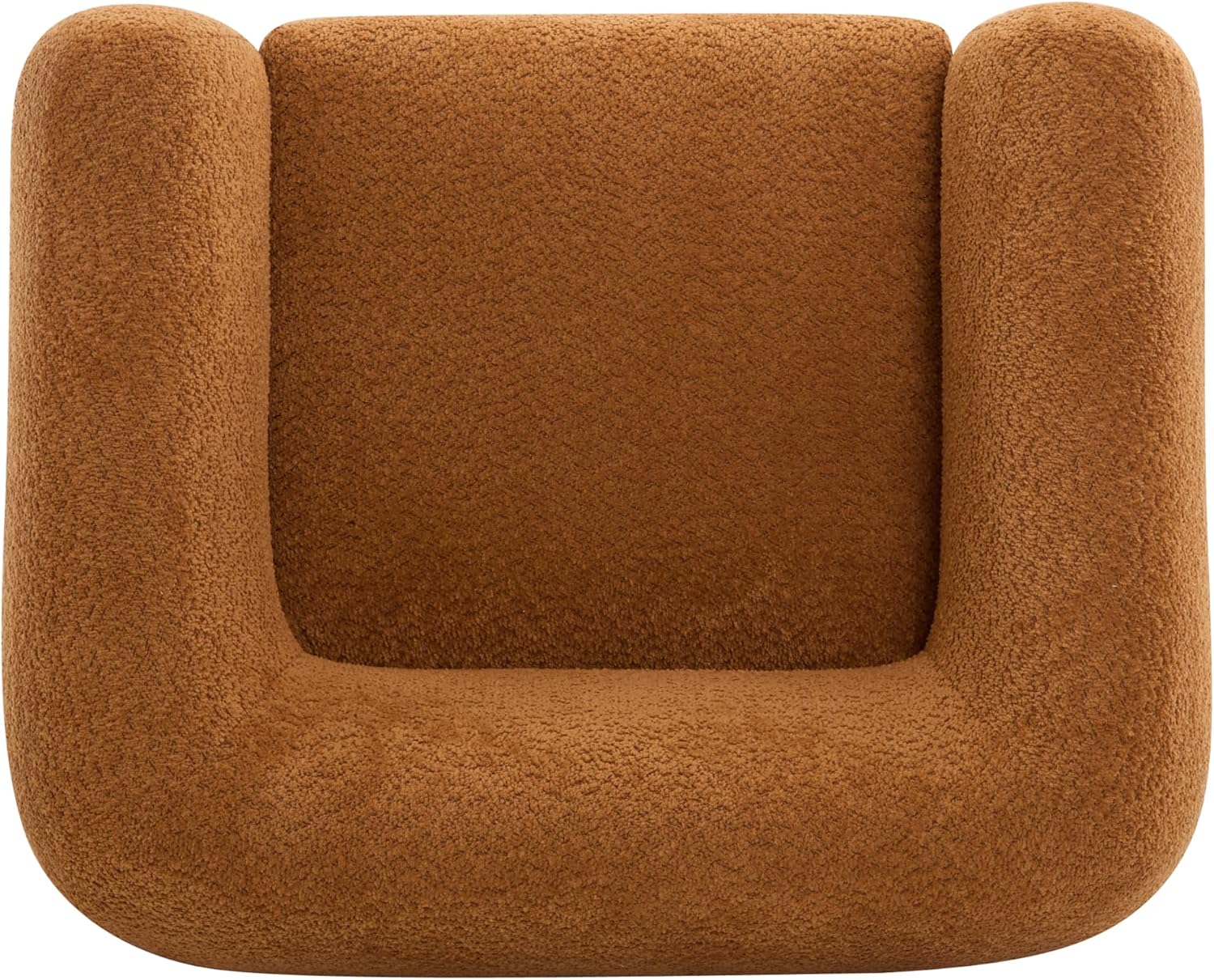 Christopher Knight Home Holly Modern Boucle Fabric Upholstered Club Chair for Living Room, Home Office, Apartment, Relaxing Chair with Removable Cushion and Birch Wood Legs, Caramel Brown + Walnut