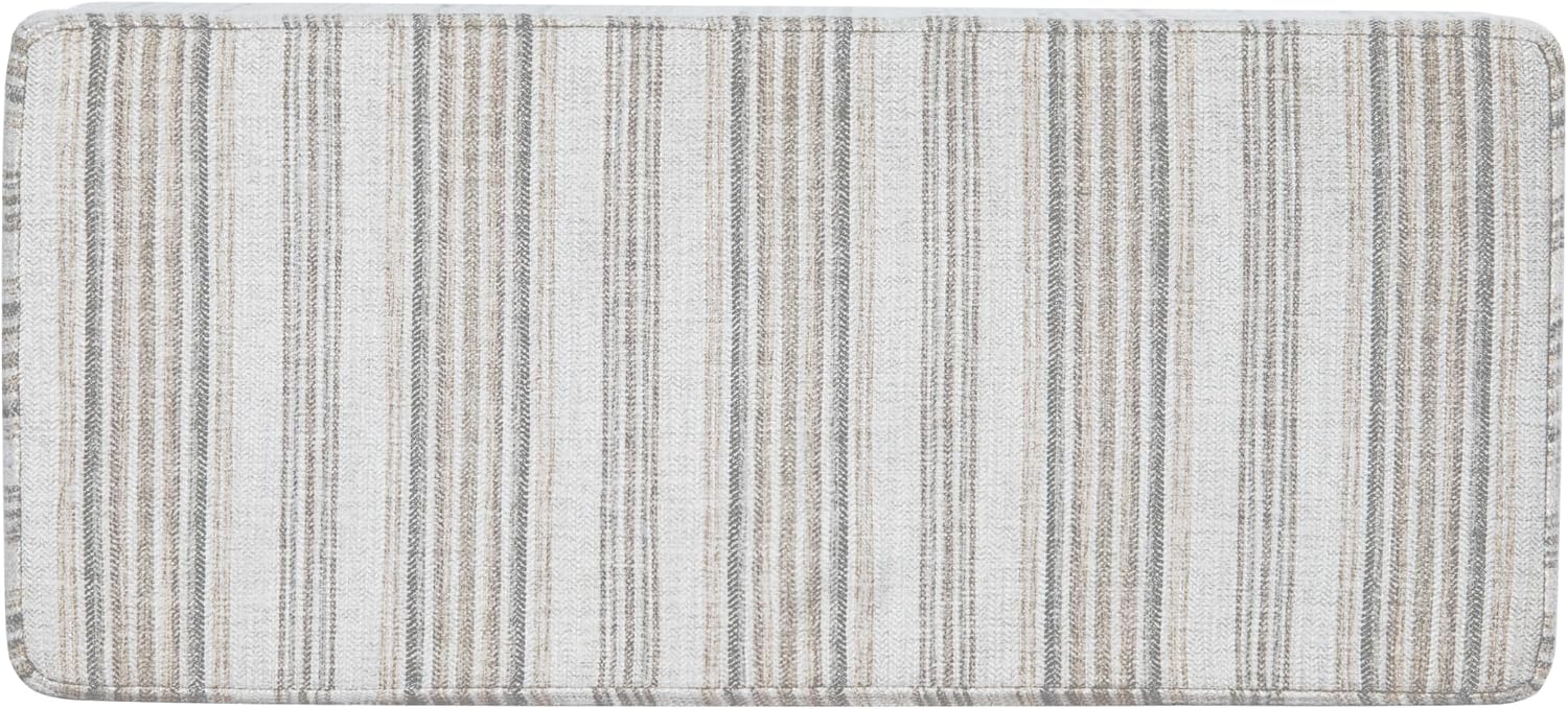 HomePop Malmo 36' Storage Bench - Gray Striped Pattern