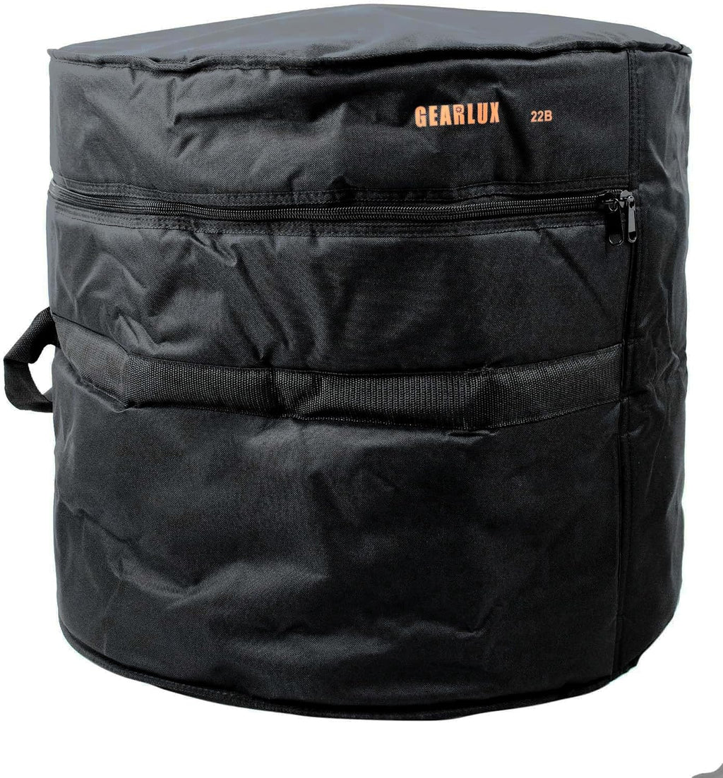 Gearlux 5-Piece Drum Bag Set with 10mm Padding for 10' Tom, 12' Tom, 14' Tom, 14' Snare, and 22' Bass Drum