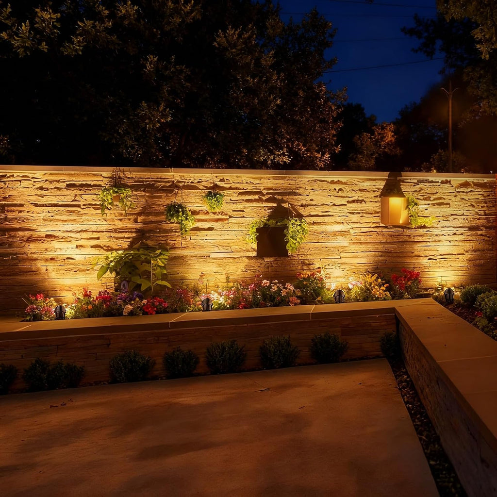 12W Low Voltage Landscape Lighting Kit, 3000K LED Landscape Lights with 200W Transformer, 100FT 16/2 Wire and Connectors, Waterproof Outdoor Spotlights for Yard, Garden, Pathway, 12V-24V AC/DC, 12Pack