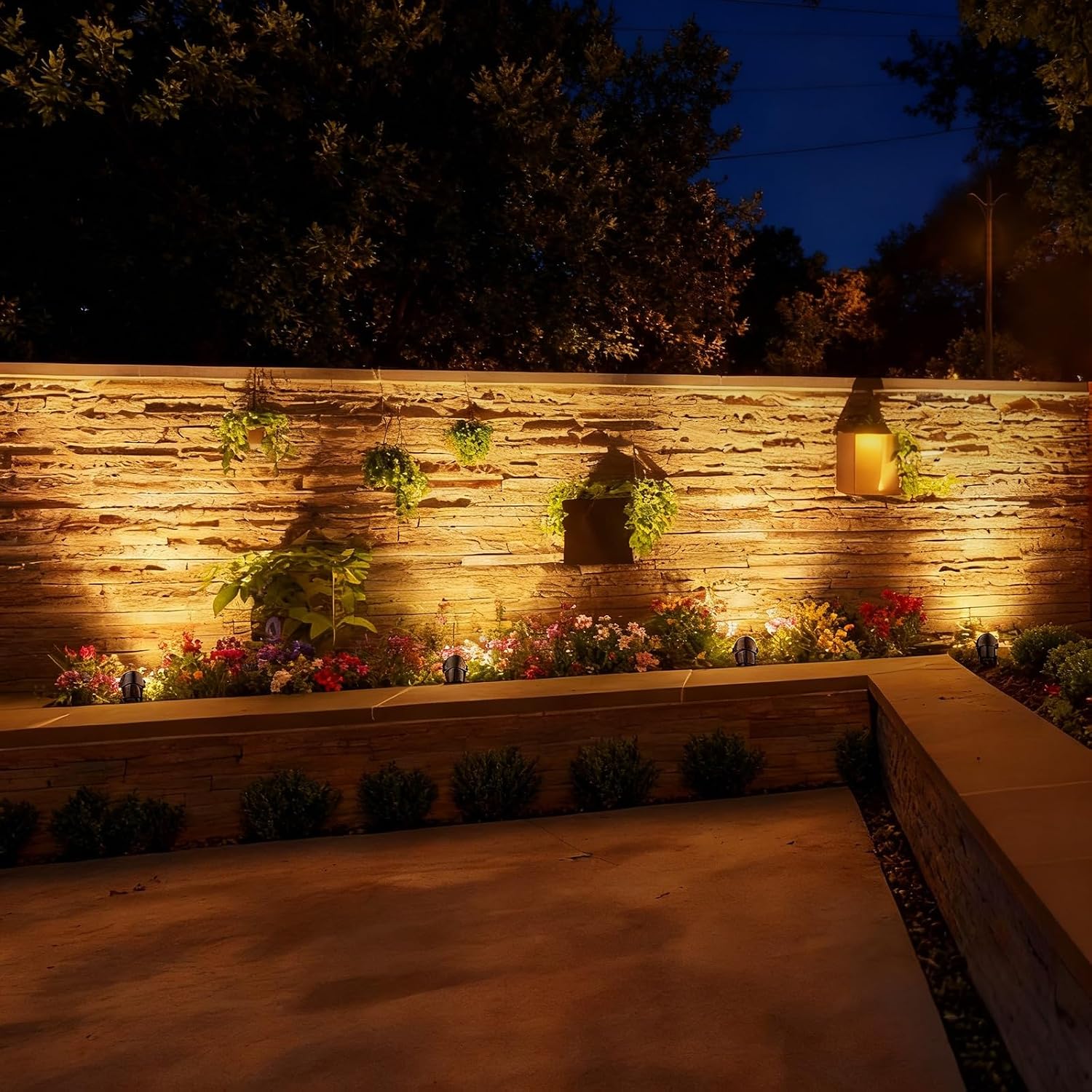 12W Low Voltage Landscape Lighting Kit, 3000K LED Landscape Lights with 200W Transformer, 100FT 16/2 Wire and Connectors, Waterproof Outdoor Spotlights for Yard, Garden, Pathway, 12V-24V AC/DC, 12Pack