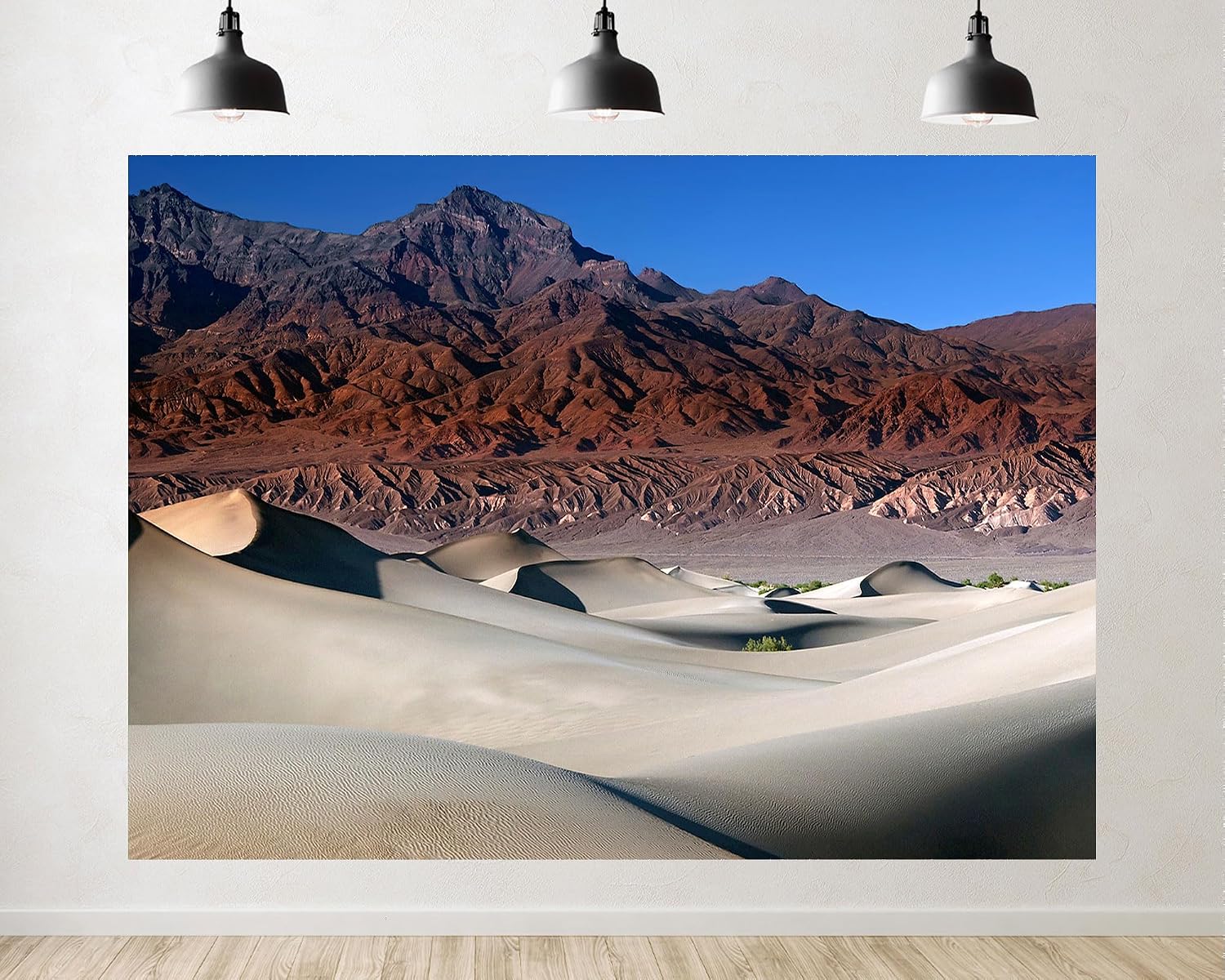 Trykid 20x10ft Desert Dunes Backdrop Rugged Red Mountains Smooth Sand Ripples Clear Blue Sky Photography Background Desert Adventure Themed Party Decoration Photo Booth Prop Fabric