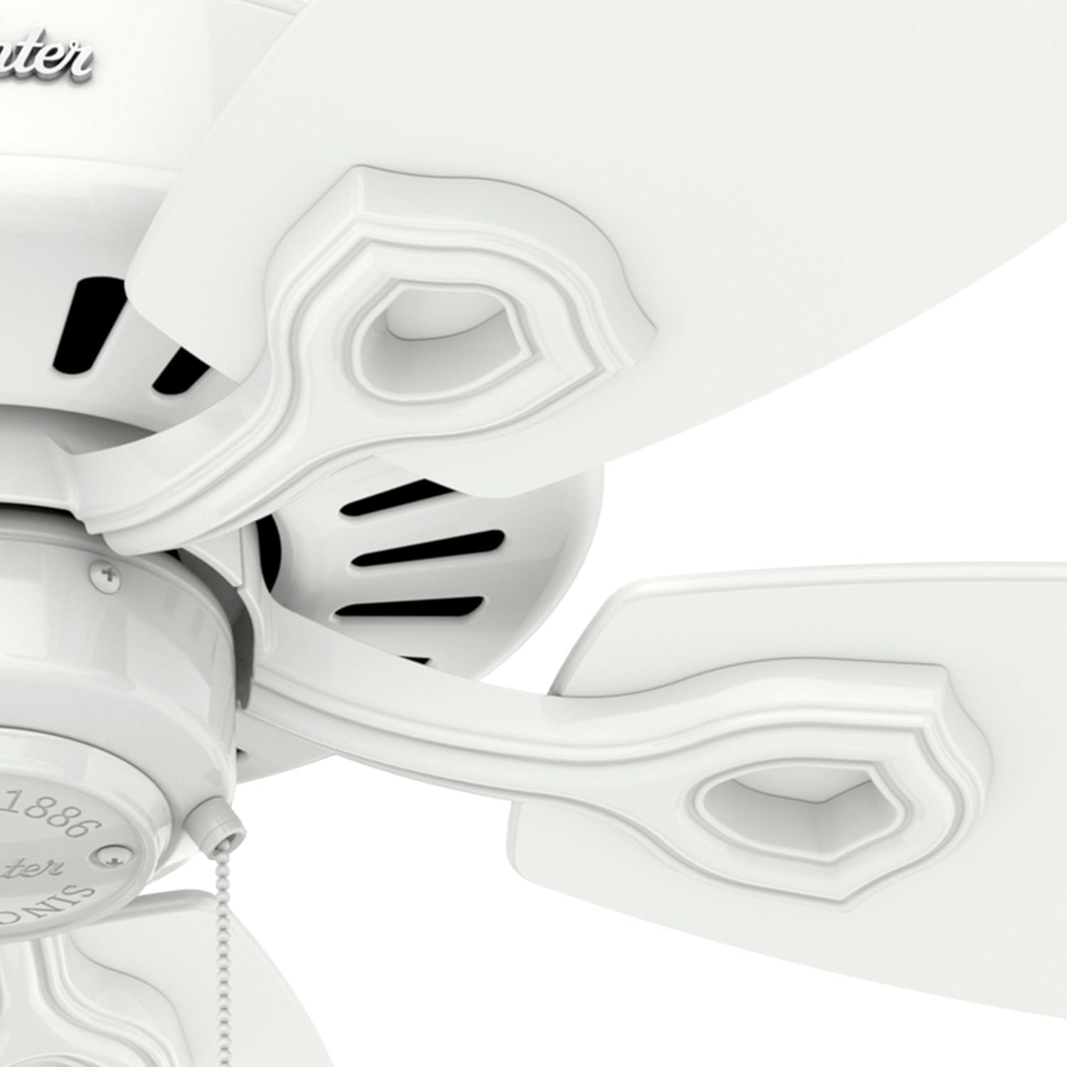 Hunter Fan 52 inch Snow White Traditional Ceiling Fan, 5 Blade (Renewed)