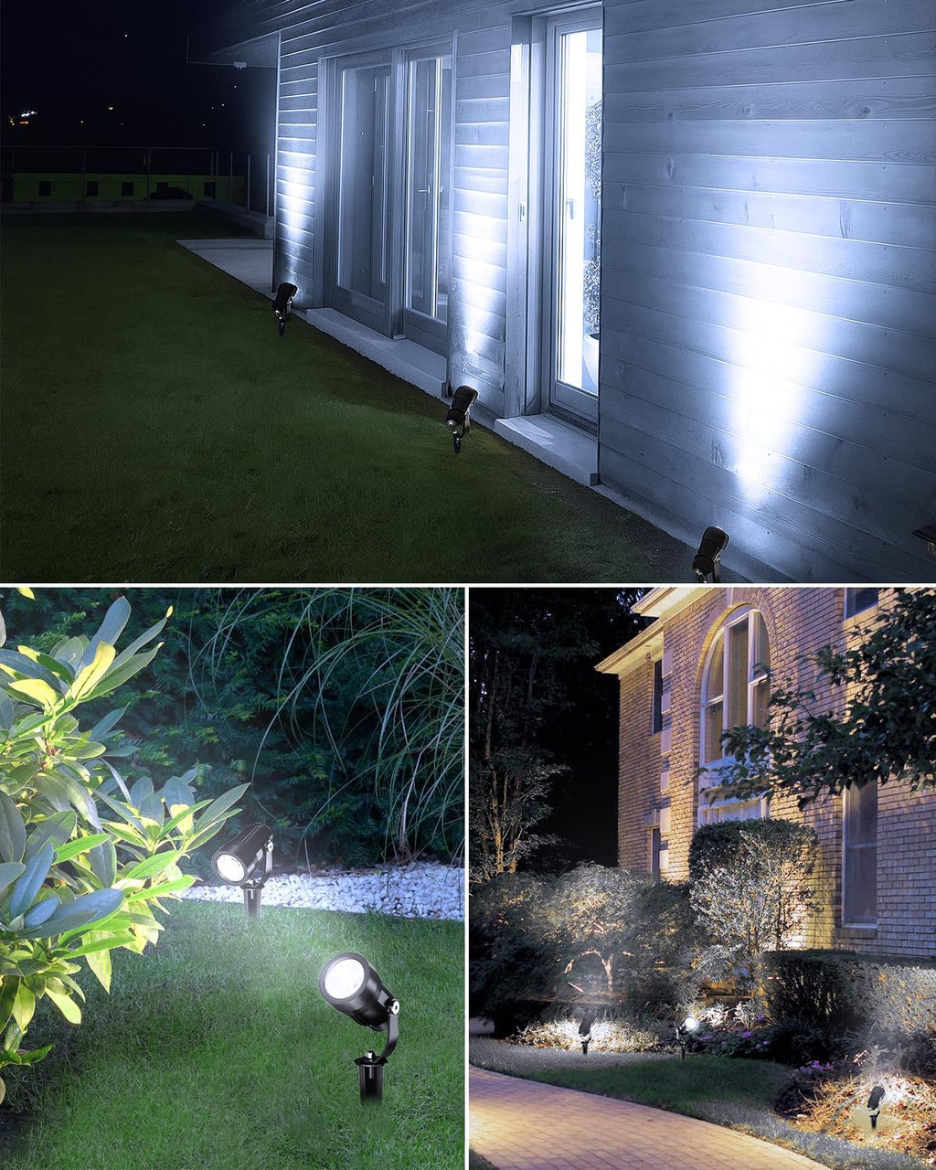 HIBOITEC All-in-One 5W Low Voltage Landscape Lights, 12 Pack LED Landscape Lighting Kit with Transformer, 100FT Wires and Connectors, Waterproof Outdoor Spot Lights for House Yard Trees Garden, 5000K