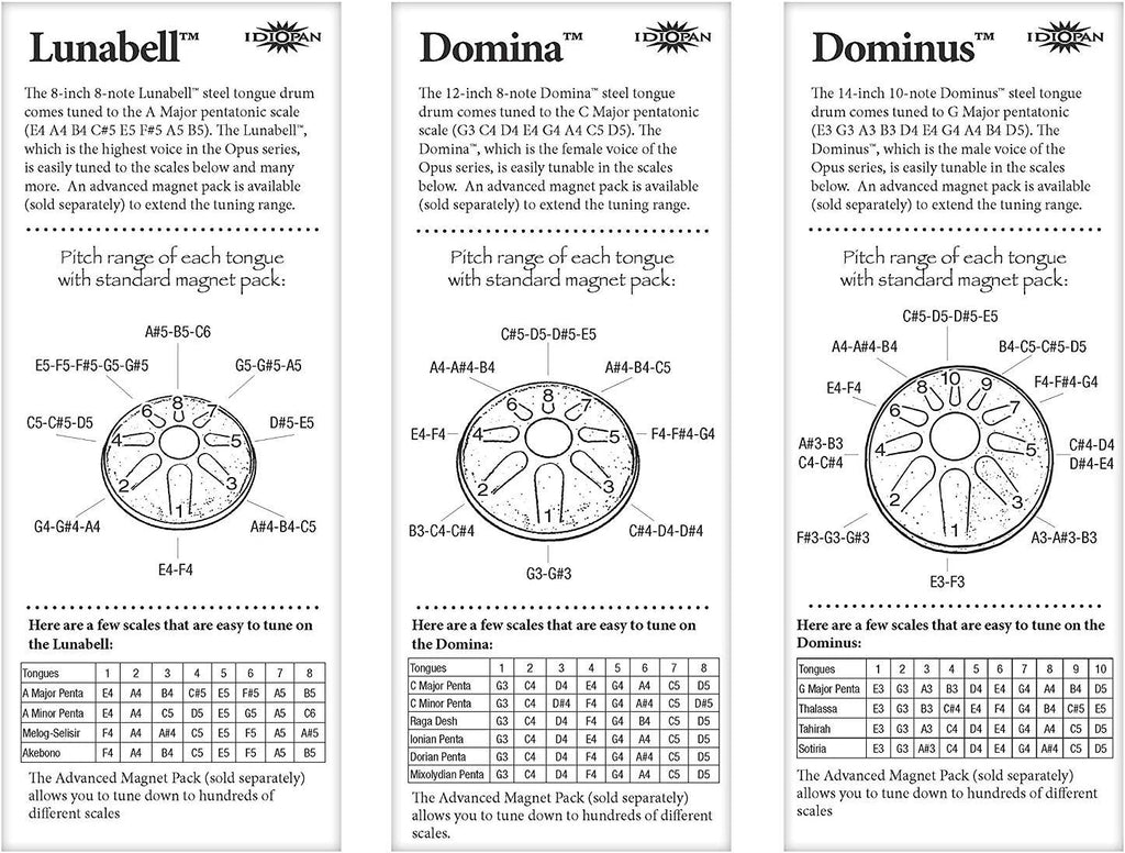 Dominus Steel Tongue Drum 14 inch Ruby Red & Mallets