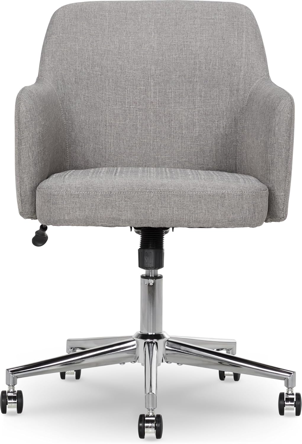 Amazon Basics Modern Home Office Desk Chair with Adjustable Height, 360 Degree Swivel, Smooth-Rolling Wheels, High-Density Foam Cushioning, Light Gray