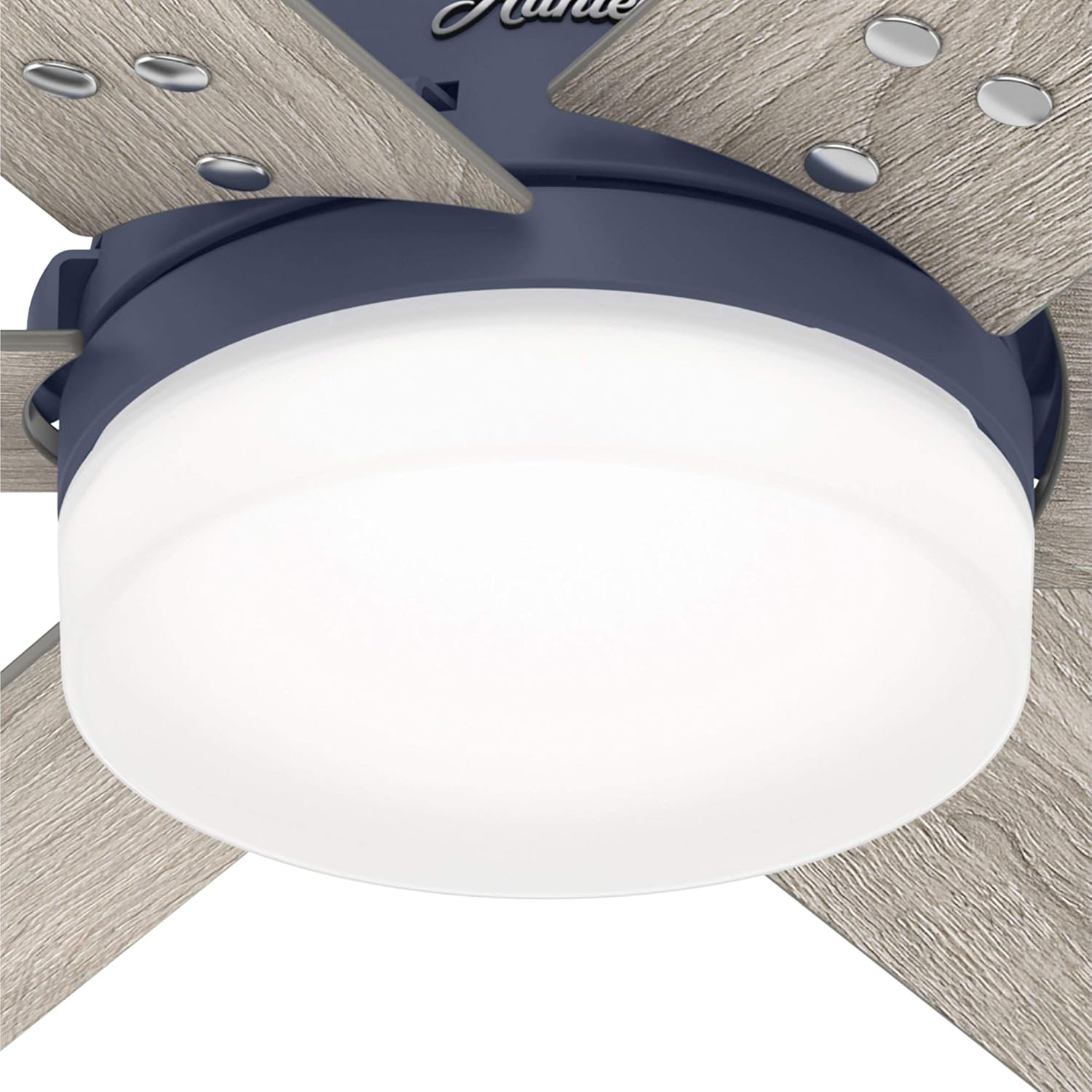 Hunter Fan 44 inch Casual Indigo Blue Indoor Ceiling Fan with LED Light Kit and Remote Control (Renewed)