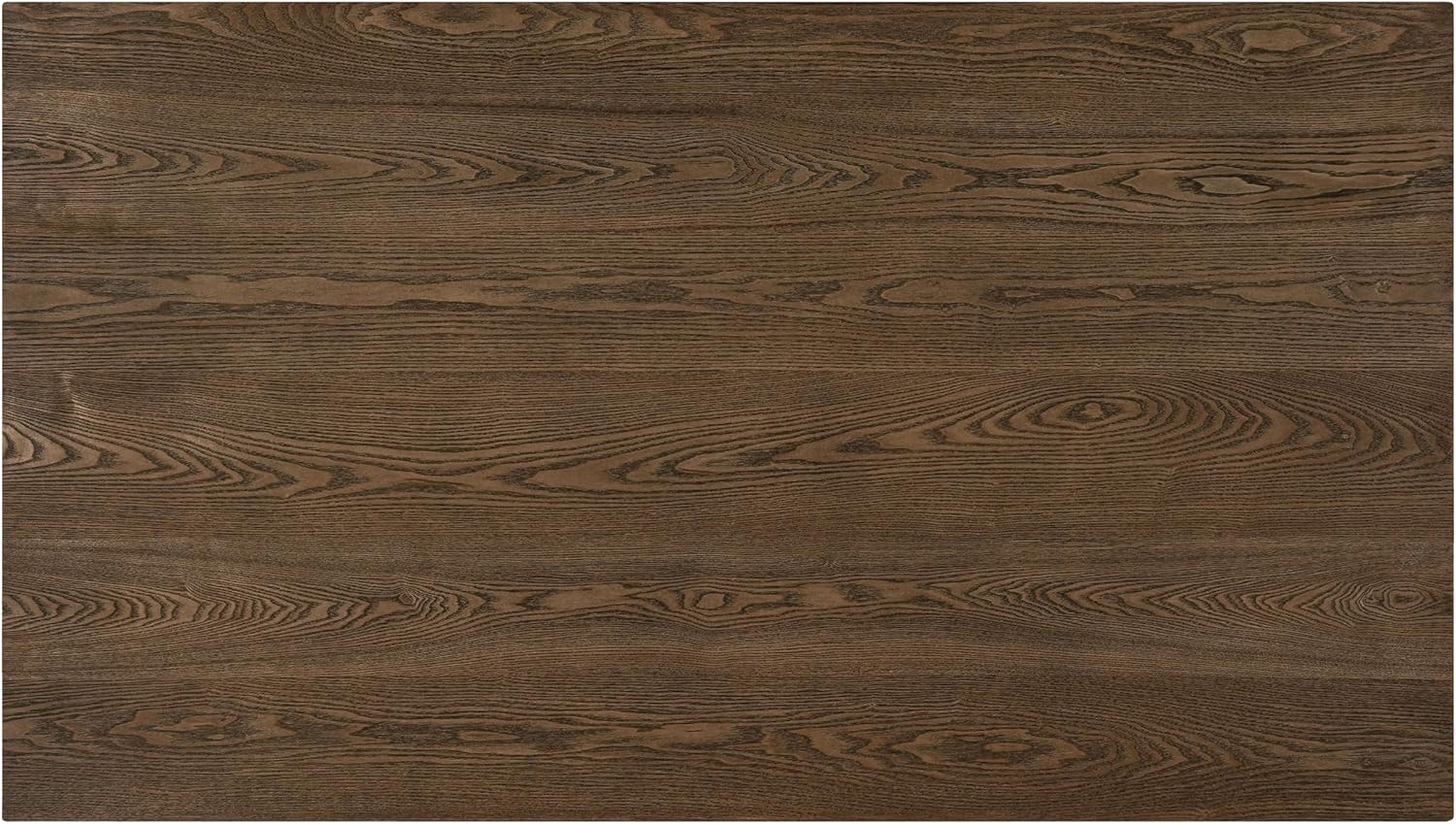 Christopher Knight Home Hiro 63 Inch Dining Table for 6 People, Modern Farmhouse Kitchen Table with Double V Legs, Wooden Rectangular Kitchen and Dining Room Furniture, Home Office, Walnut