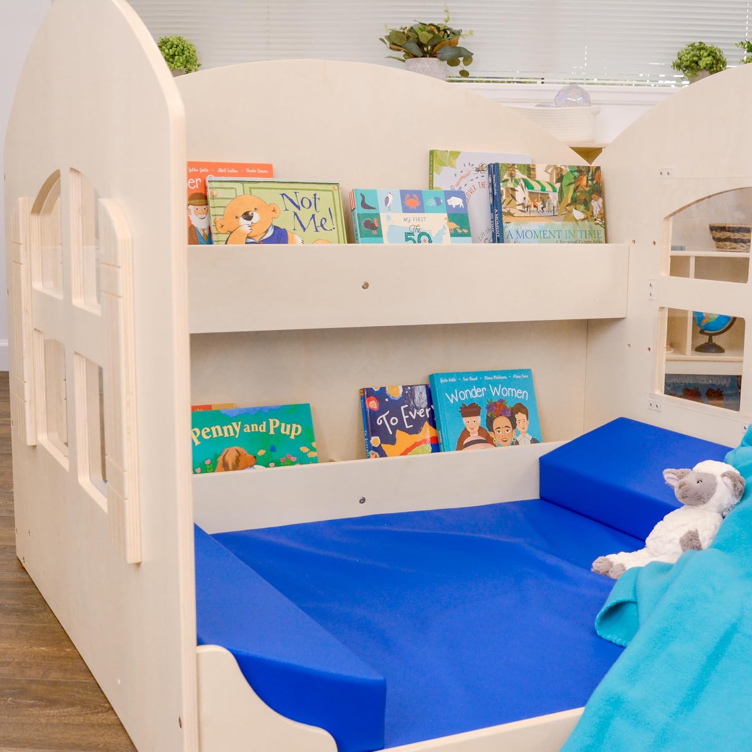 Children's Factory Children's Factory Value Line Reading Nook, Kids Bookshelf, Toddler Bookshelf Reading Nook, Blue