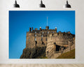 Trykid 20x10ft Edinburgh Castle Backdrop Historic Fortress Rocky Outcrop Clear Blue Sky Stone Architecture Photography Background Travel Event Decor Party Decoration Photo Booth Prop Fabric