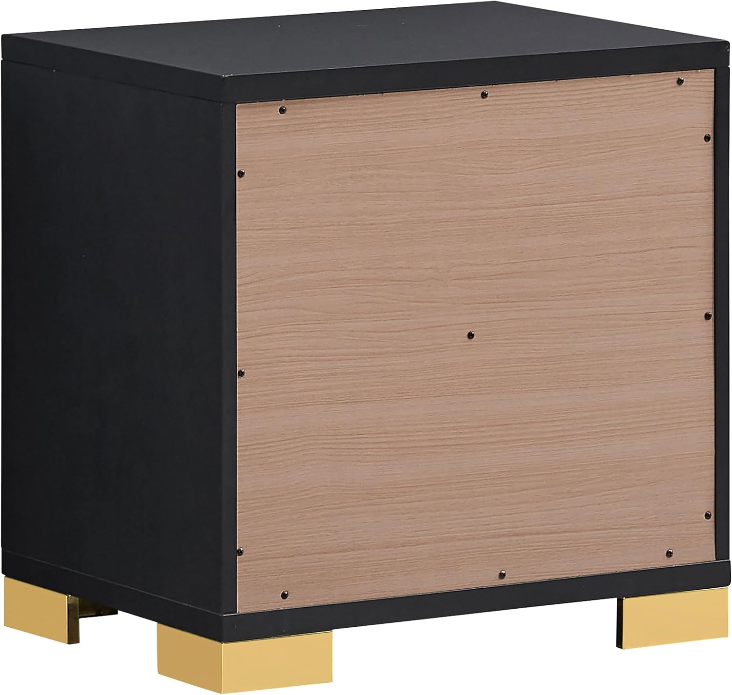 Coaster Home Furnishings Marceline Contemporary Wood 2-Drawer Bedroom Nightstand Bedside Table Organizer Unit Black 222832