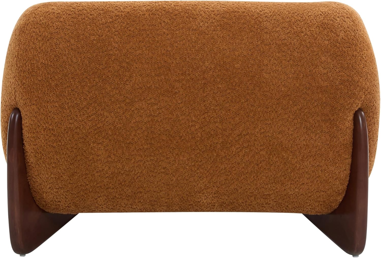 Christopher Knight Home Holly Modern Boucle Fabric Upholstered Club Chair for Living Room, Home Office, Apartment, Relaxing Chair with Removable Cushion and Birch Wood Legs, Caramel Brown + Walnut