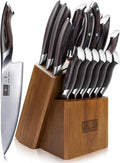 HOSHANHO 16-Piece Knife Set, Japanese High Carbon Stainless Steel Kitchen Knife Set, Ultra Sharp Chef Knife Block Set with Sharpener
