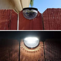 6 Pack Outdoor Waterproof Solar Fence Post Lights, 6 LED Wireless Wall Mount Decorative Deck Lighting for Porch Fence Terrace Deck Garage