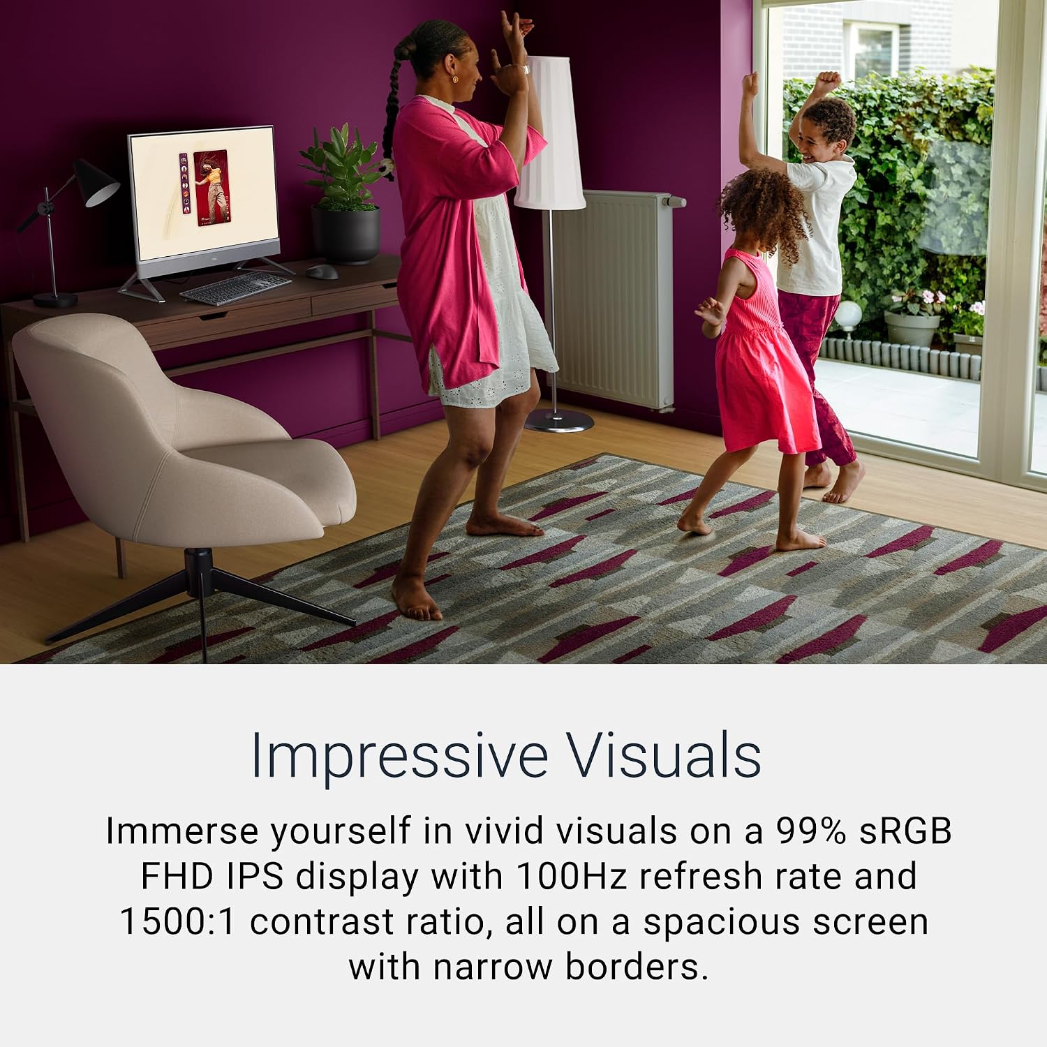 Dell 27 All-in-One Desktop ec27250-27-inch FHD Touch Display, Intel Core 7 Processor 150U, NVIDIA GeForce MX570A 2GB GDDR6 Graphics, 32GB DDR5 RAM, 1TB SSD, Windows 11 Pro, Onsite Service - White