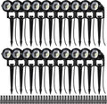 12W Landscape Lights Low Voltage LED Landscape Lighting Spotlight Waterproof Garden Pathway Christmas Decorative Lights Outdoor, 20 Pack with Connector (Cool White 5000K)