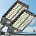 Deepn 10000W Solar Street Lights Outdoor, Commercial Solar Lights with Motion Sensor Outdoor Lighting & Dusk to Dawn Flood Light, IP67 Waterproof LED Lights for Yard, Street, Parking Lot, 2 Pack