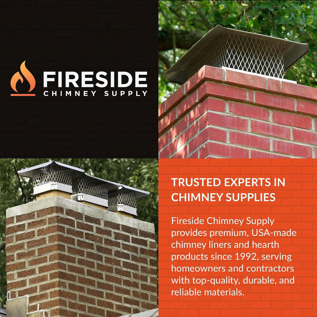 Fireside Chimney Supply Smooth Wall Basic FireSafe Flexible Chimney Liner Insert Kit with Insulation | Fireplace Insert | Stainless Steel Chimney Liner Kit | Made in USA | Heavy-Duty 6 Inch x 20 Feet