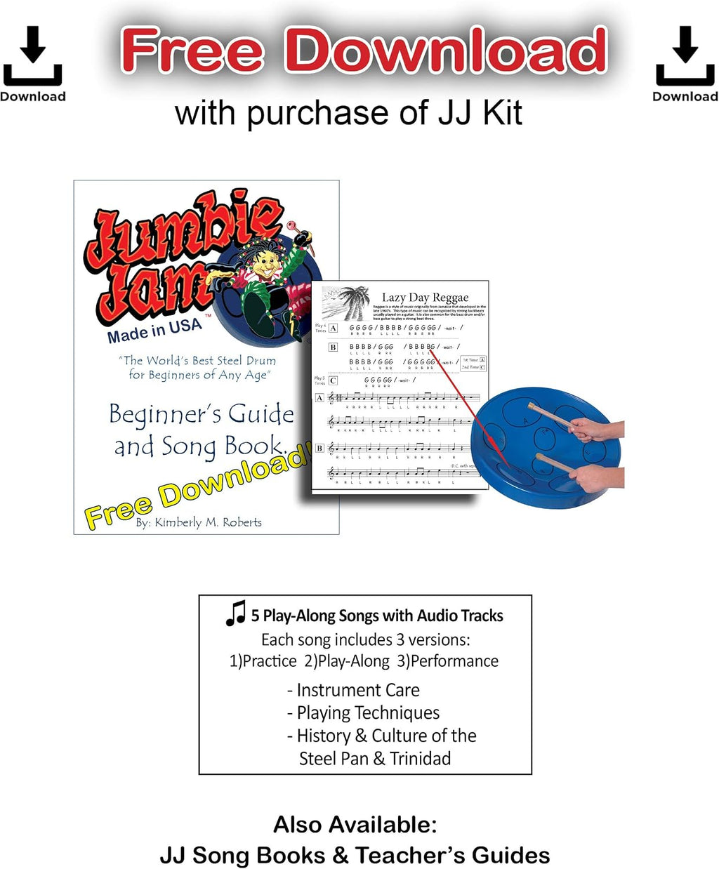 Jumbie Jam Steel Drum Ready-To-Play-Kit Chrome Finish with Metal Z-Floor Stand