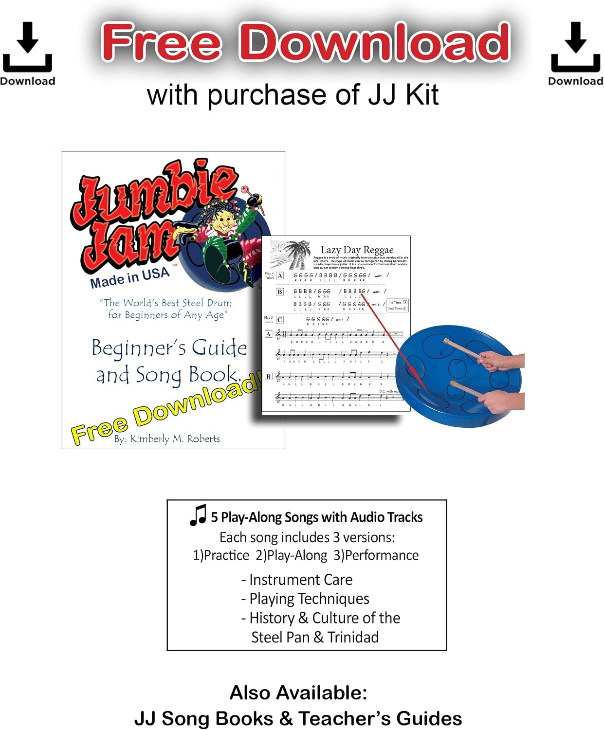Jumbie Jam Steel Drum Ready-To-Play-Kit Chrome Finish with Metal Z-Floor Stand