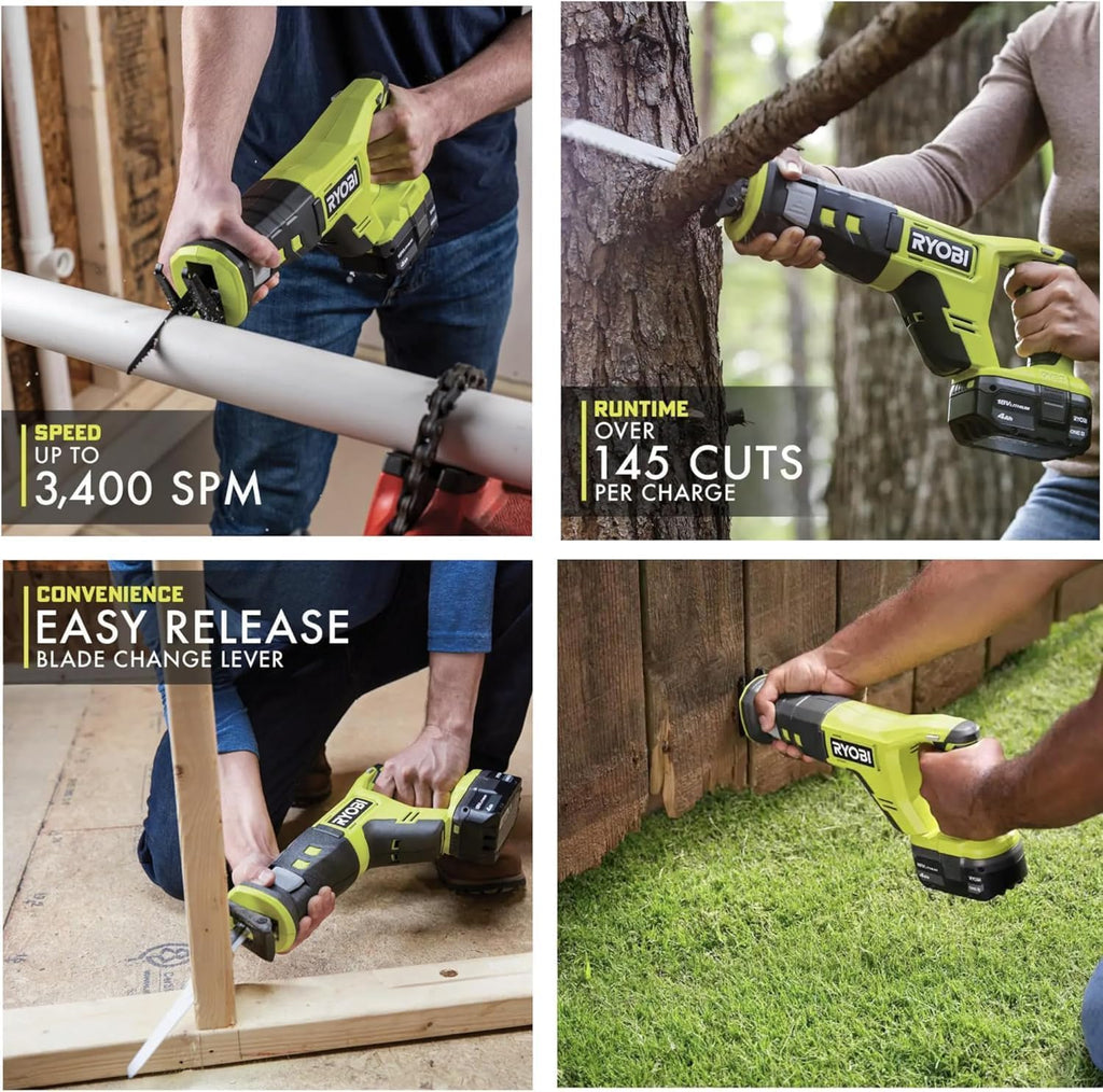 18V Reciprocating Saw Kit with 2 Batteries, Charger & Bag