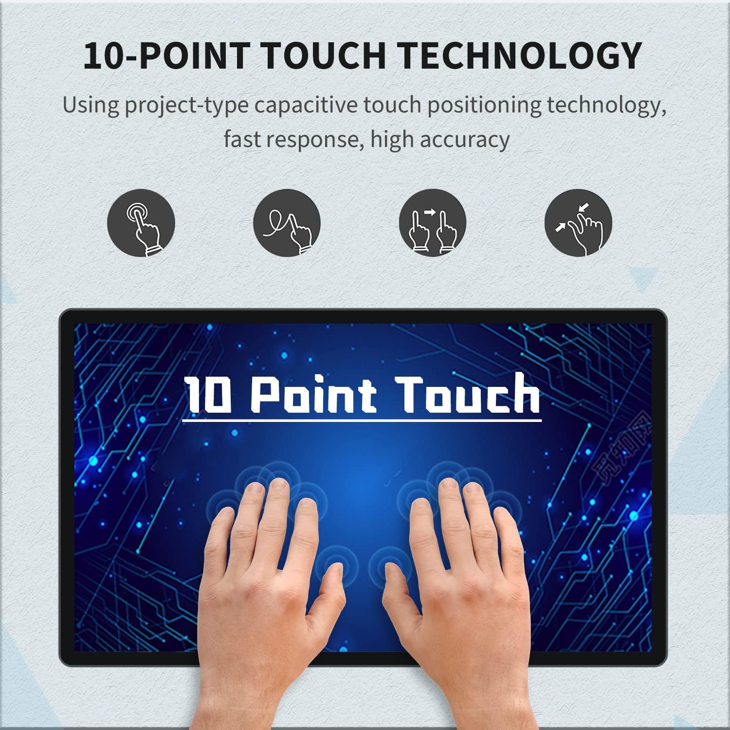 21.5 inch Touch Screen Industrial PC, i7, 8GB RAM, 256G ROM, 16:9 FHD 1080P, Windows 10, Smart Board for Classroom, Meeting & Game, USB, VGA & HD-MI Monitor