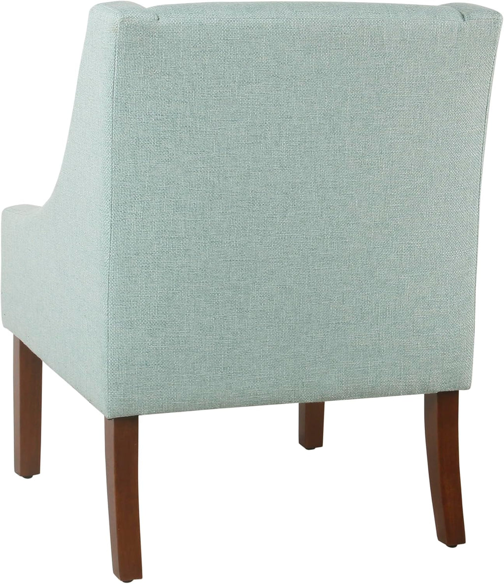 HomePop Classic Swoop Arm Accent Chair - Aqua