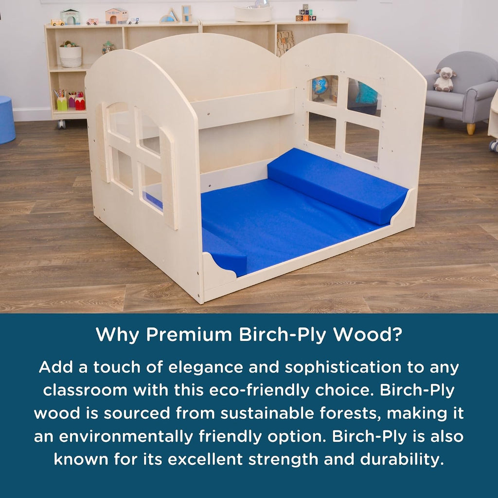 Children's Factory Children's Factory Value Line Reading Nook, Kids Bookshelf, Toddler Bookshelf Reading Nook, Blue